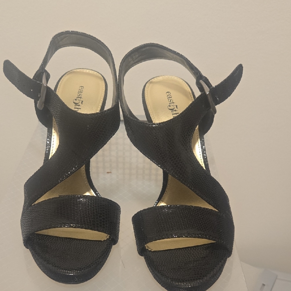 Black Cross-Strap Heels